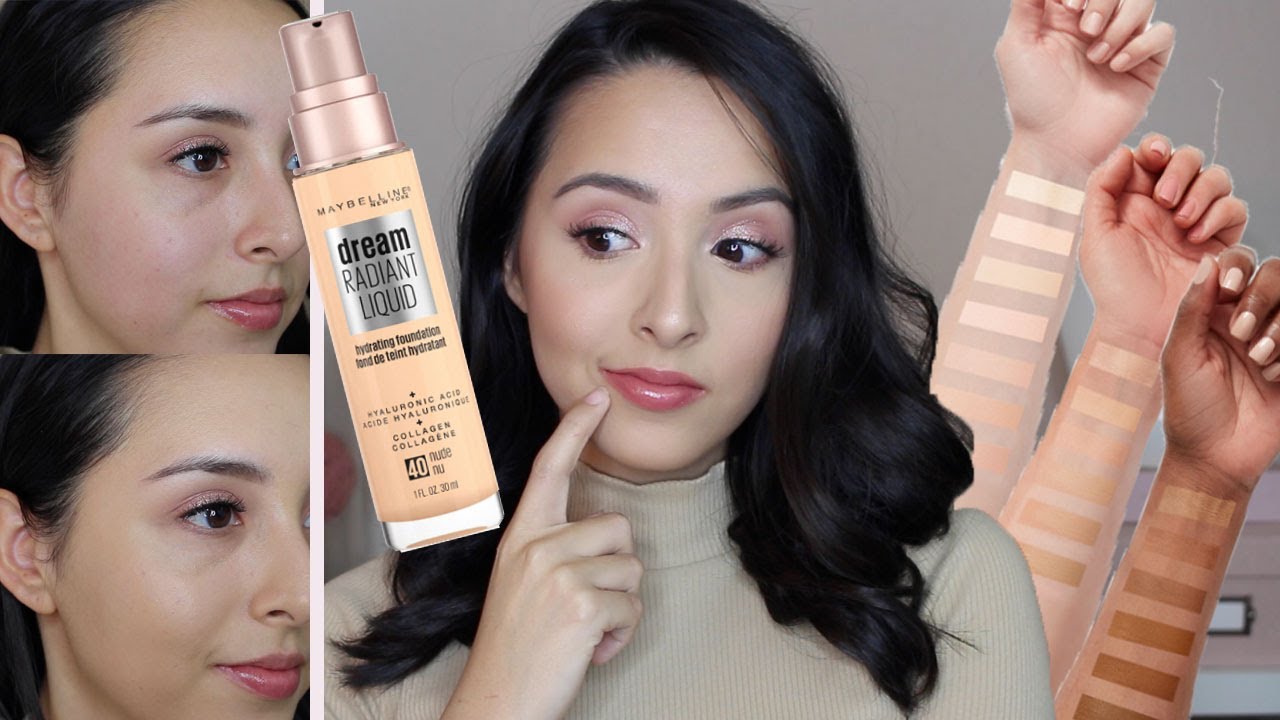 REVIEW: NEW* Maybelline DREAM RADIANT LIQUID HYDRATING FOUNDATION + Wear Test | MaSanti