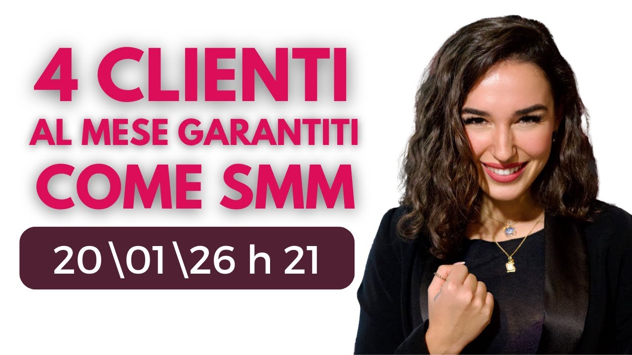 G1: 4 clienti GARANTITI al mese come SMM