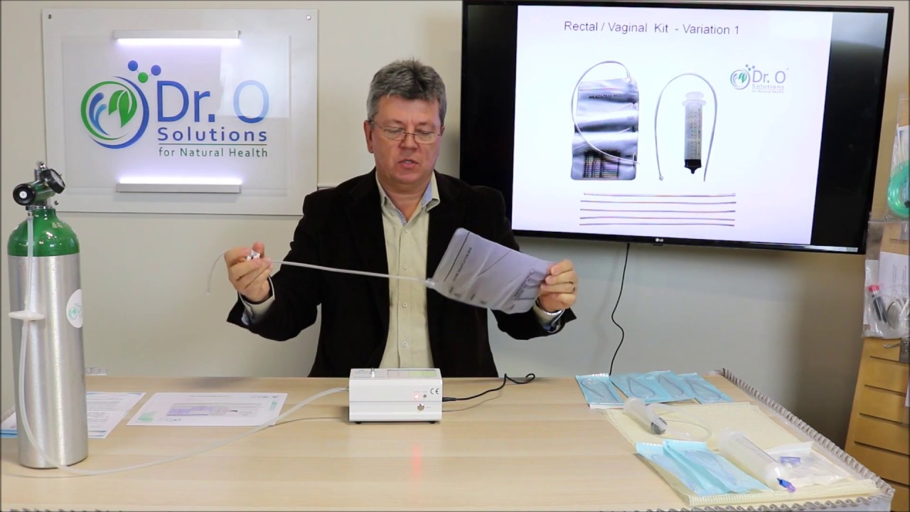 Rectal Vaginal Insufflation. Medical Ozone Therapy.