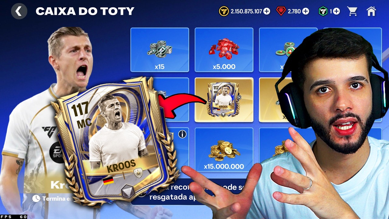 RAF&Atilde;O GASTANDO TUDO NA BOX DO KROOS UTOTY NO FC MOBILE!