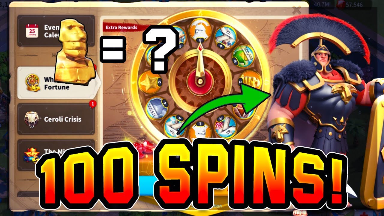 HOW MANY SCULPTURES ? Rise Of Kingdoms Scipio Wheel Of Fortune! [100 SPINS!]