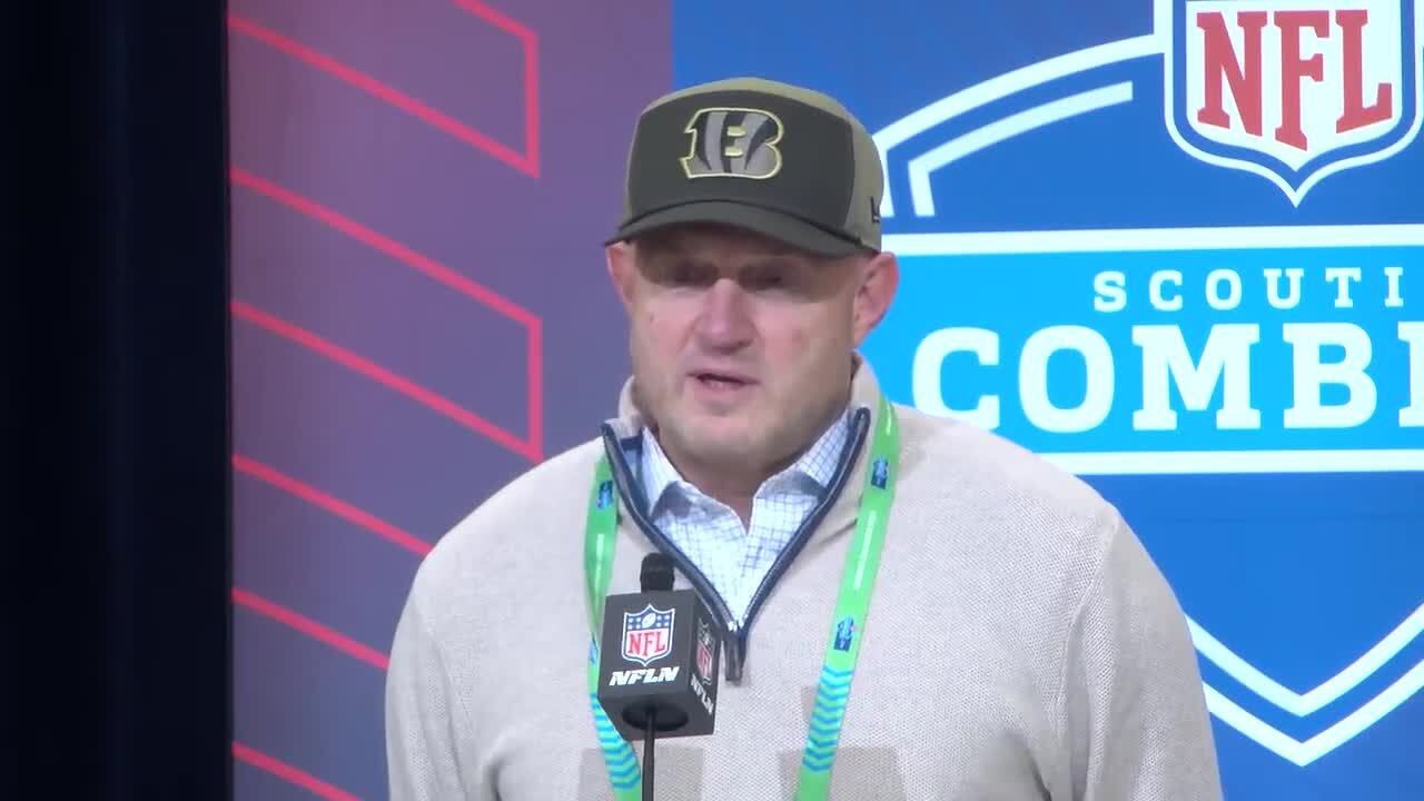 Duke Tobin, Zac Taylor talk at the NFL Combine