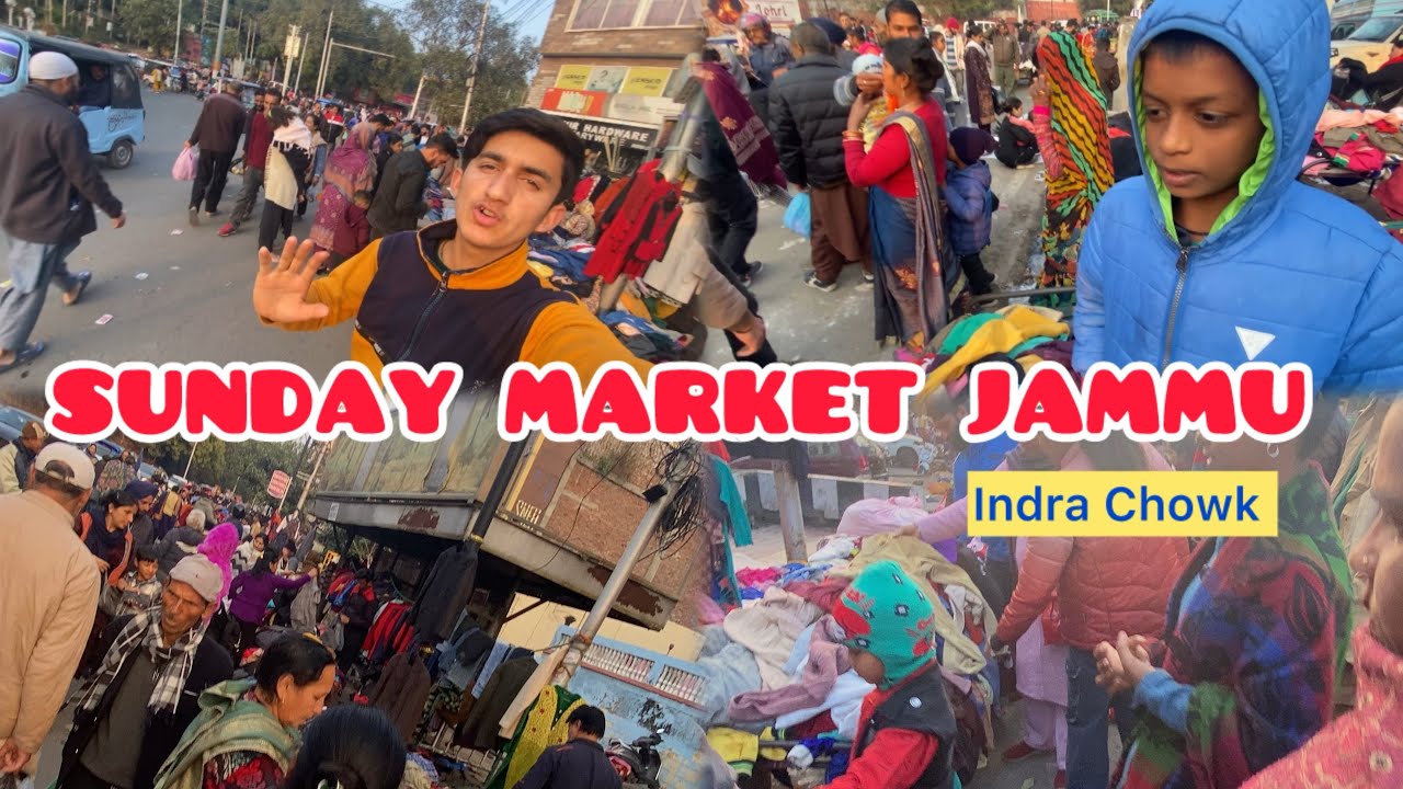 SUNDAY MARKET JAMMU INDRA CHOWK 😲// LOW BUDGET BIG SHOPPING 🛍️ 🤔