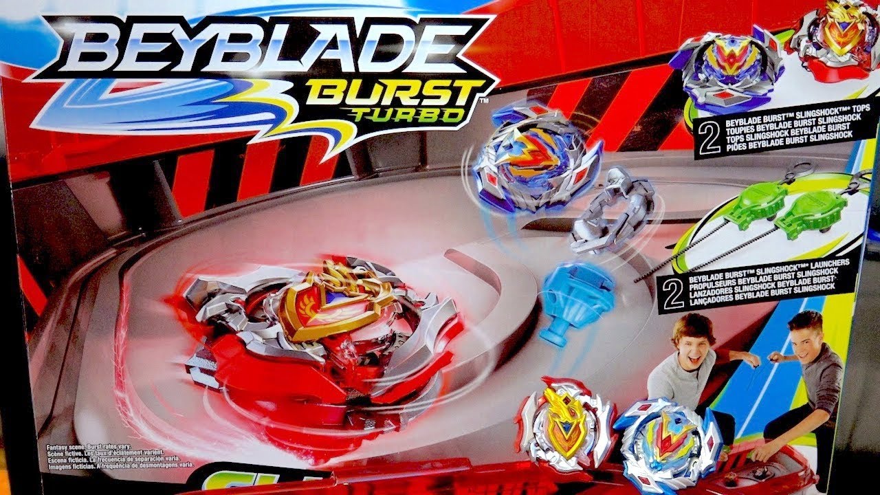 Beyblade Burst Turbo SLINGSHOCK RAIL RUSH BATTLE SET Unboxing & Demo!
