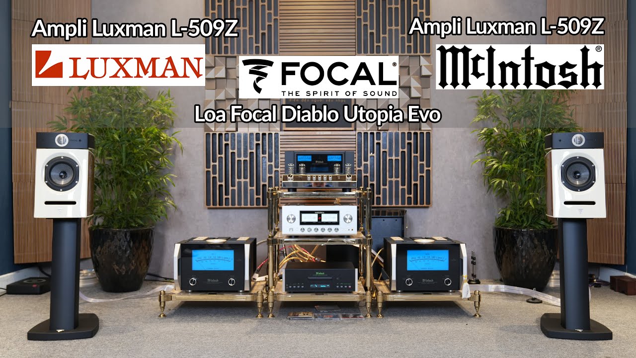 Loa Bookshelf Focal Diablo Utopia Evo Tham Chiếu Bộ Đôi Ampli Mcintosh MA352 Và Luxman L-509Z