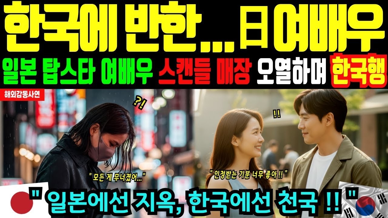 [해외감동사연] 일본 유명 여배우 한국행! 일본에서 나락에 떨어졌던 여배우 한국남자 만나 인생반전