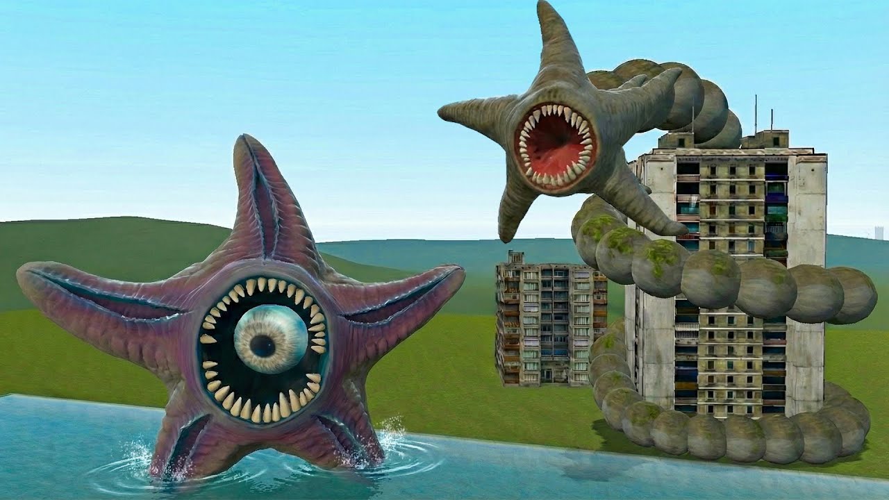 I FOUND STAR FISH MONSTER TURNED INTO HUNGRY STAR FISH MONSTER WORM Phase 2 In Garry's Mod