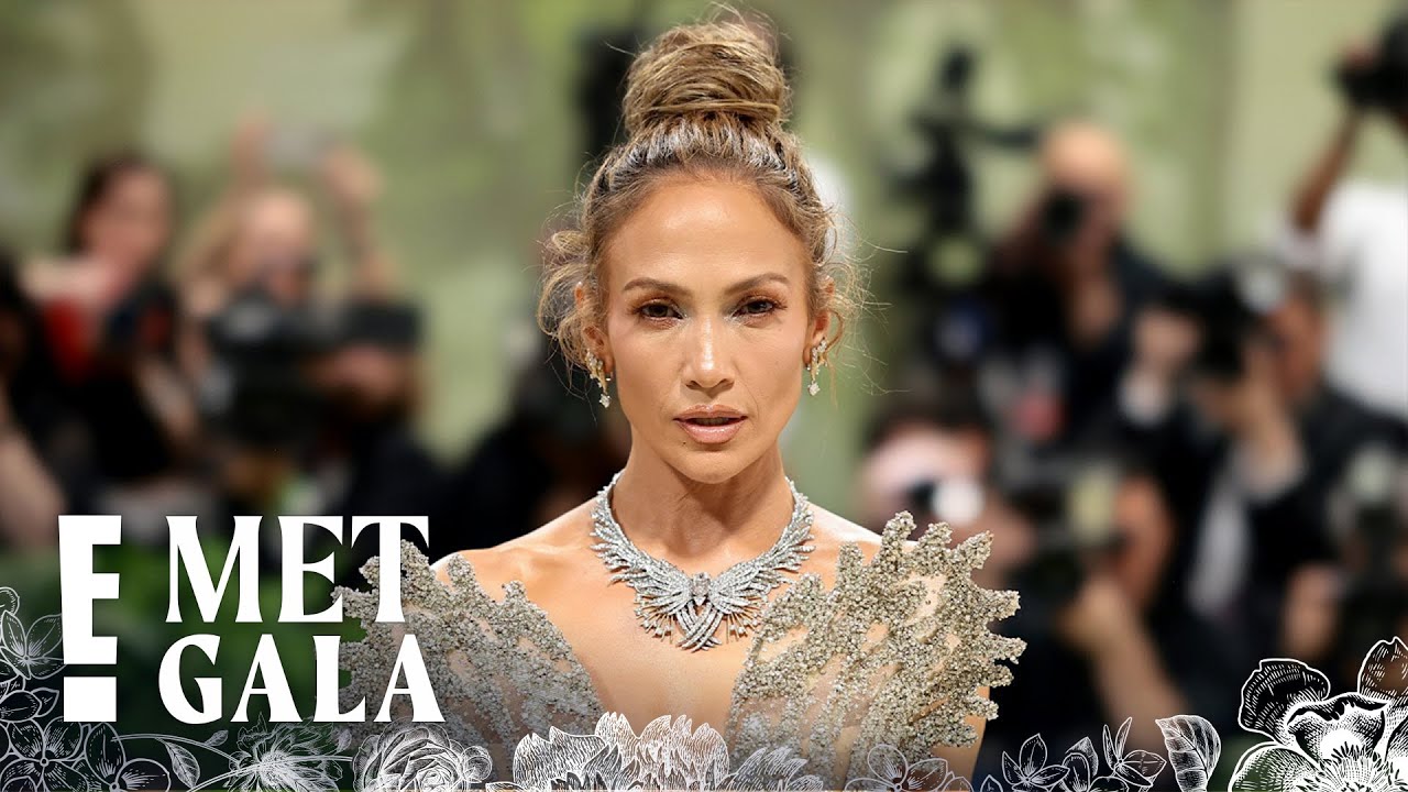 Jennifer Lopez GLITTERS in a Silver See-Through Gown! | 2024 Met Gala