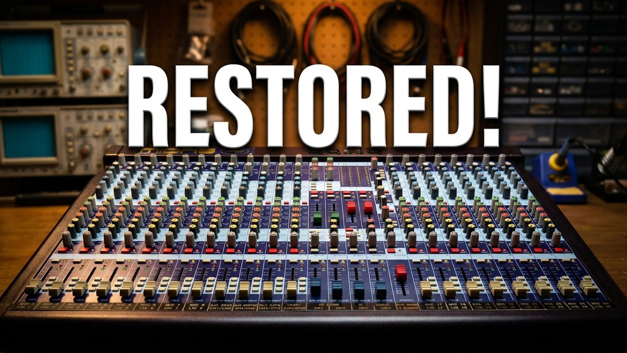 Restoration Mixer Table 🎛 24 Chanel Mic🎙Line MIDAS VENICE 240  {  PART 10 }  test all channels 🎧