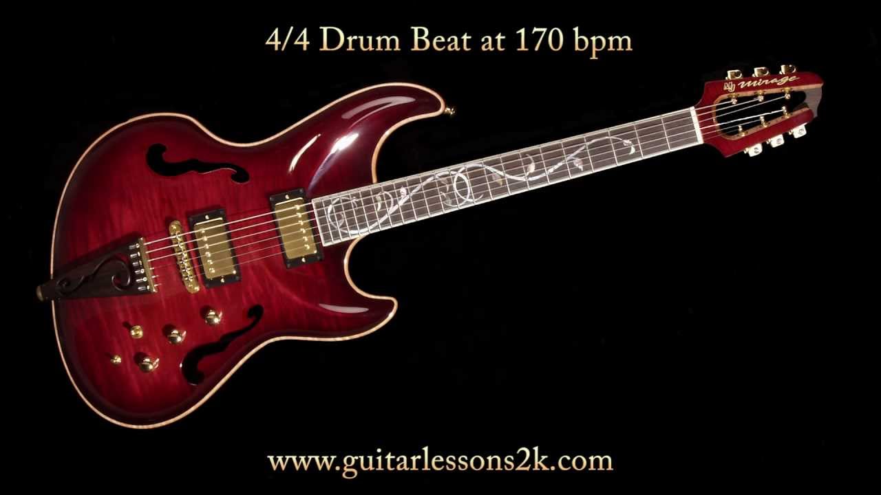 Drum Beats To Practice With: 4/4 Drum Beat at 170 BPM