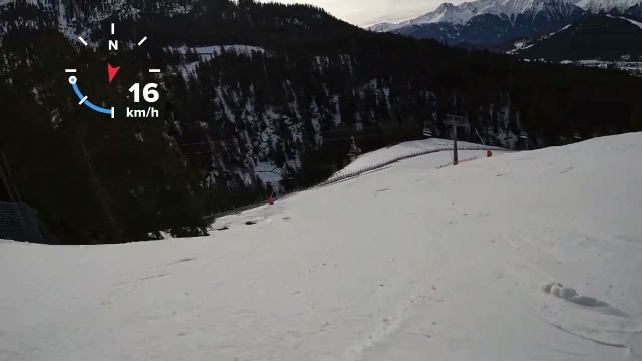 Top to bottom in Seefeld / Rossh&uuml;tte. Slope 1a (⚫️) 1b (🔴) 2 (🔵) 5 (🔴) and 4 (🔵).