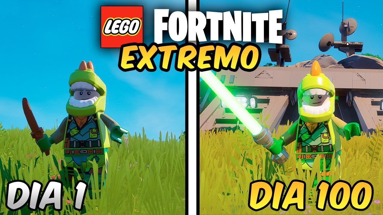 SOBREVIVÍ 100 DÍAS en LEGO Fortnite STAR WARS EXTREMO 🌌🔥 ¡De NOOB a JEDI!