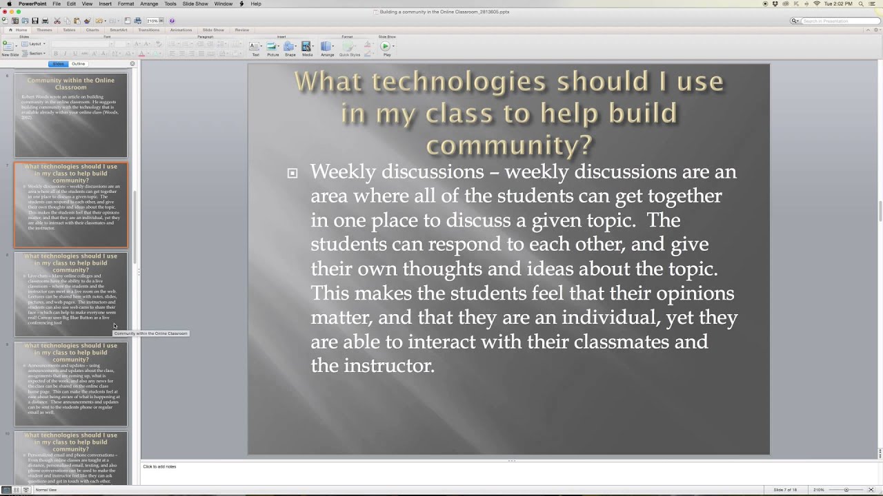 building a community in the online classroom