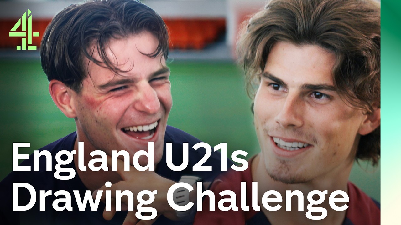 Alex Scott and Ronnie Edwards Drawing Challenge At St Georges Park | England Under 21s