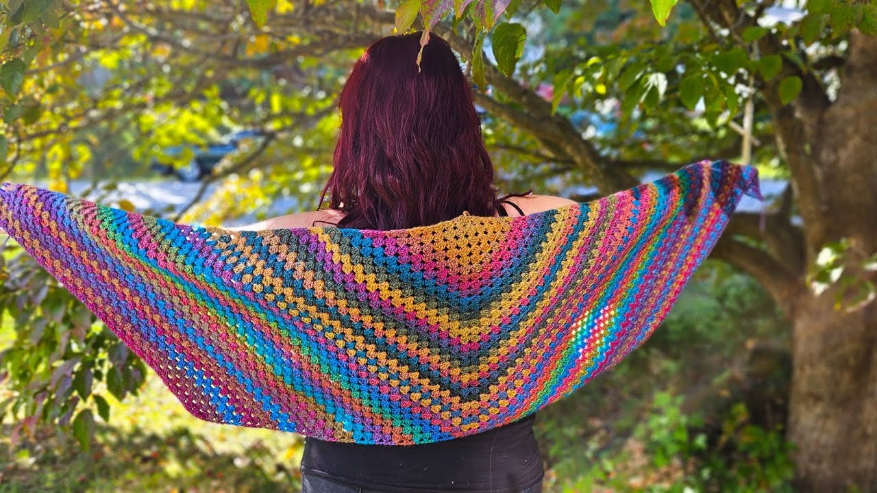 Mulberry Street Shawl Crochet tutorial Ferris Wheel Yarn Lion brand week