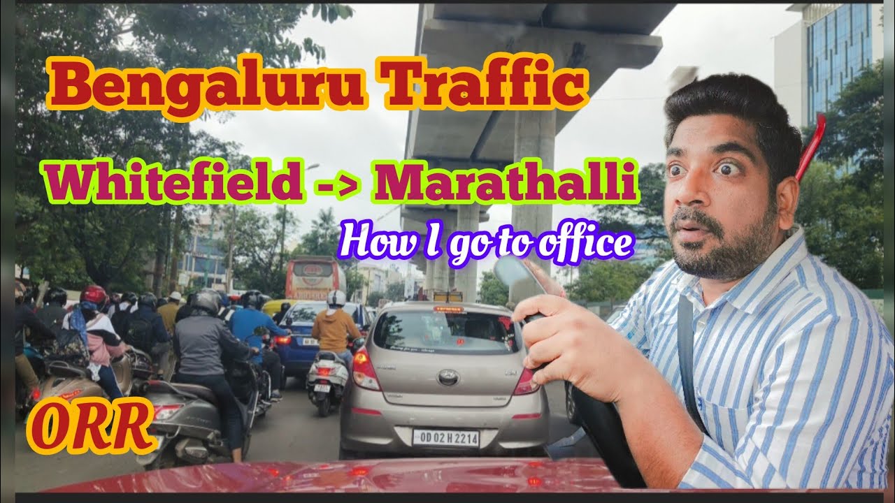 My Everyday Commute to Office in Bangalore Traffic || Whitefield to Bellandur || RMZ Ecoworld