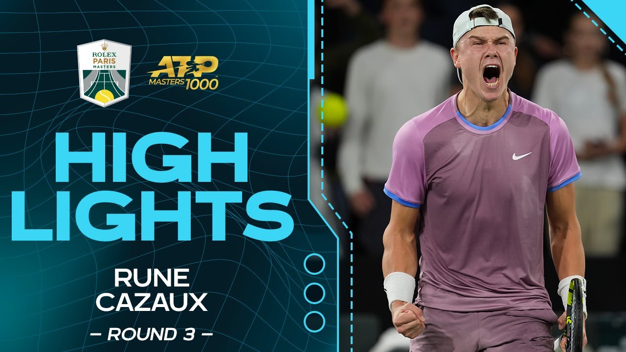 Rune v. Cazaux Round 3 Highlights | Rolex Paris Masters 2024