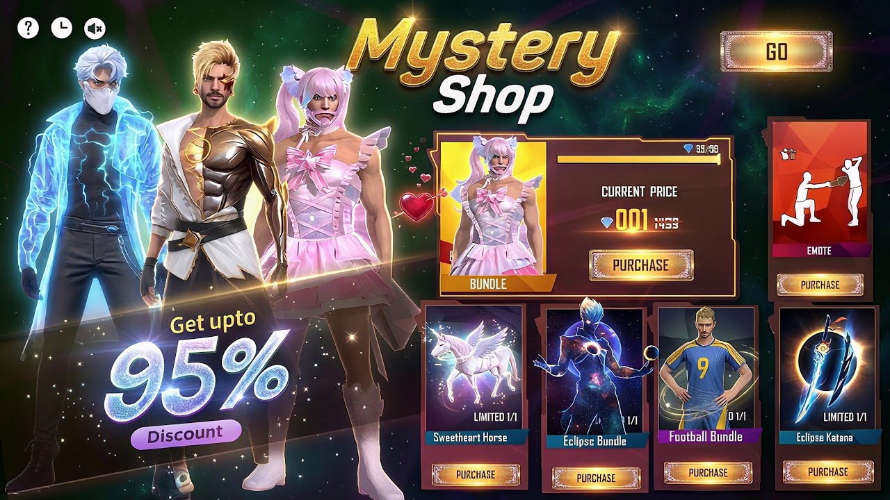 Drop Bazar Discount Confirm🔥🥳| Mystery Shop Free Fire,Evo Bundle |Free Fire New Event | ff new event