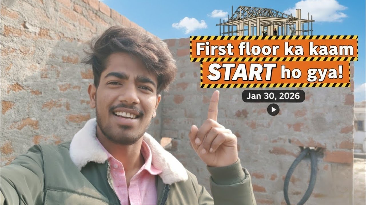 First floor ka kaam start ho gya 🙂