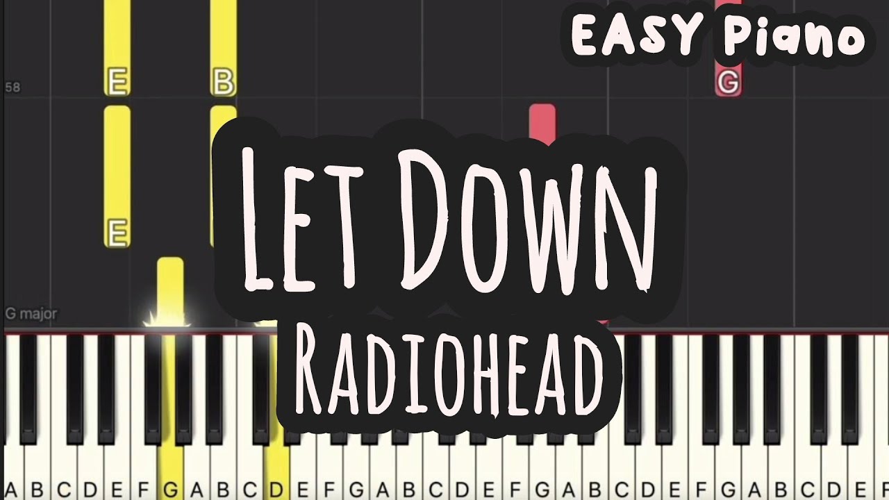 Radiohead - Let Down (Easy Piano, Piano Tutorial) Sheet