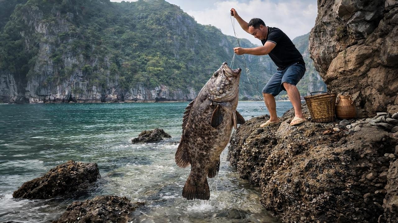 Fishing in a Rocky Bay Sounded Relaxing… I Was Wrong | by @PrimitiveSkillsnet