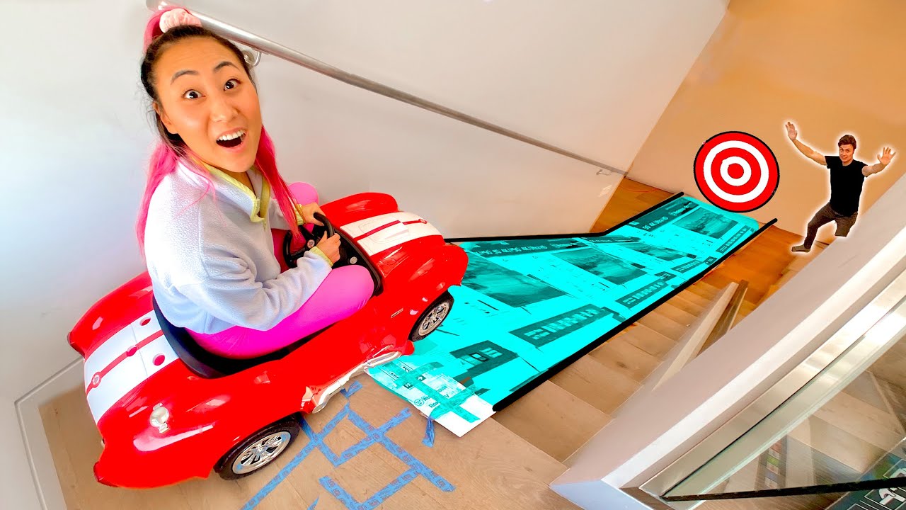 I BUILT A HUGE SLIDE IN HIS HOUSE!!