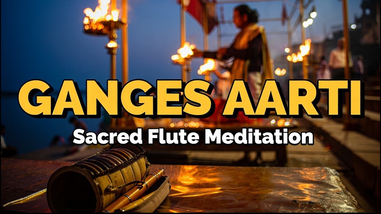 Evening Aarti on the Ganges – Sacred Flute Meditation | 1 Hour Spiritual Calm