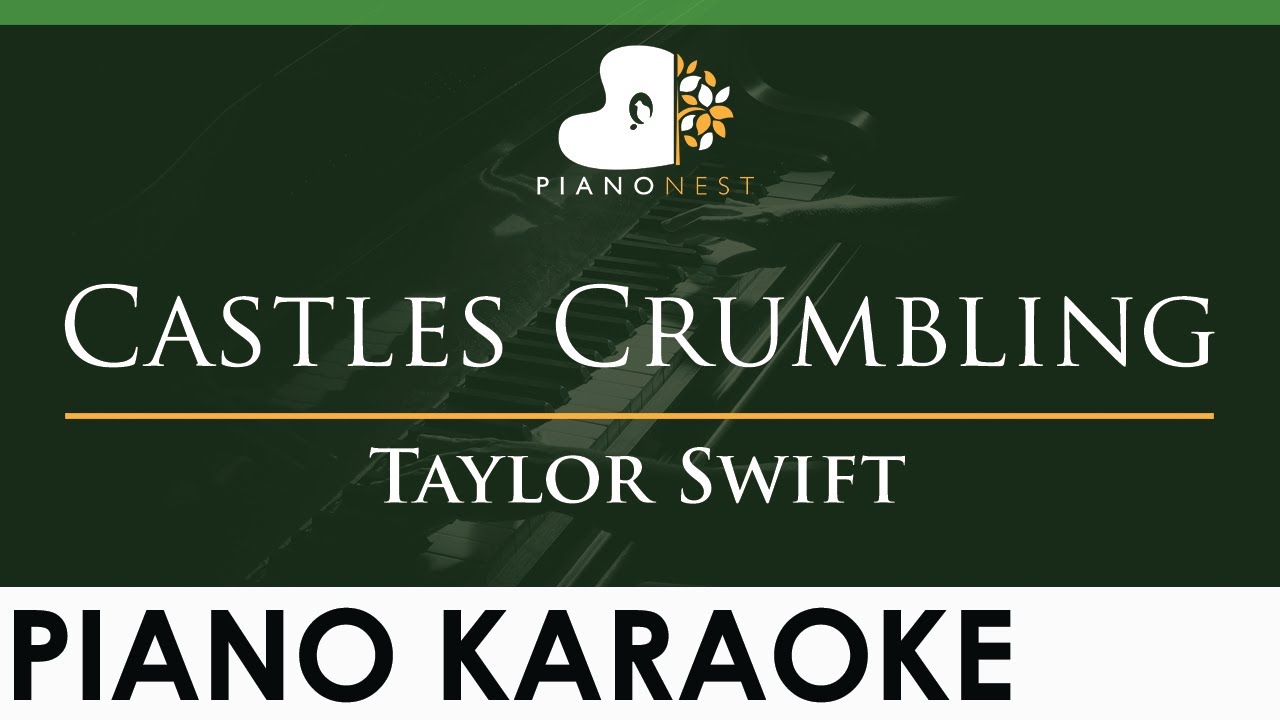 Taylor Swift - Castles Crumbling - LOWER Key (Piano Karaoke Instrumental)