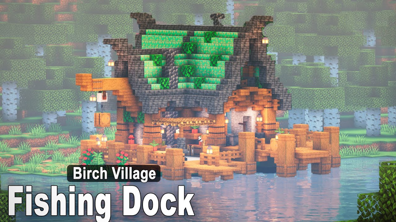Minecraft: How to build a FISHING DOCK | Village Tutorial