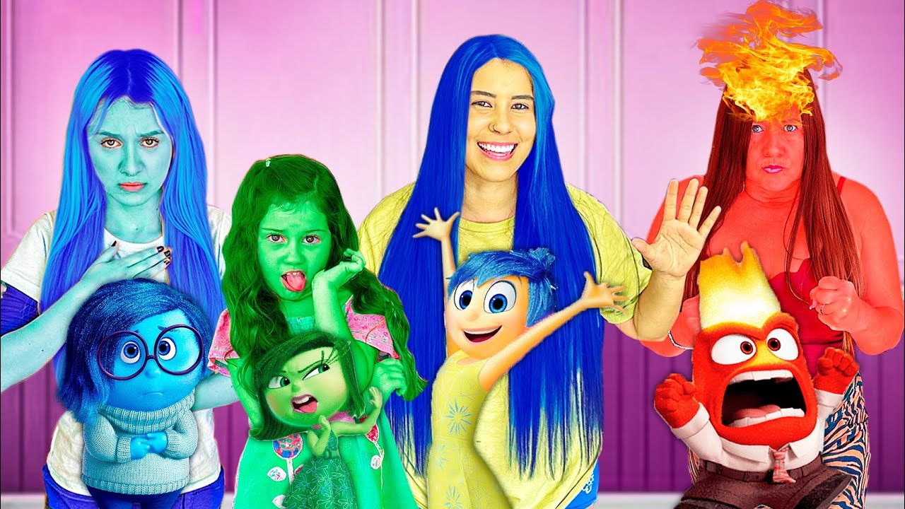 VIRAMOS OS PERSONAGENS DO DIVERTIDAMENTE POR 24 HORAS! *muito divertido