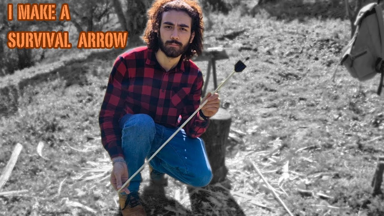 Realizzo una FRECCIA DI SOPRAVVIVENZA🏹: Guida SEMPLICE con strumenti base #arrow #survival