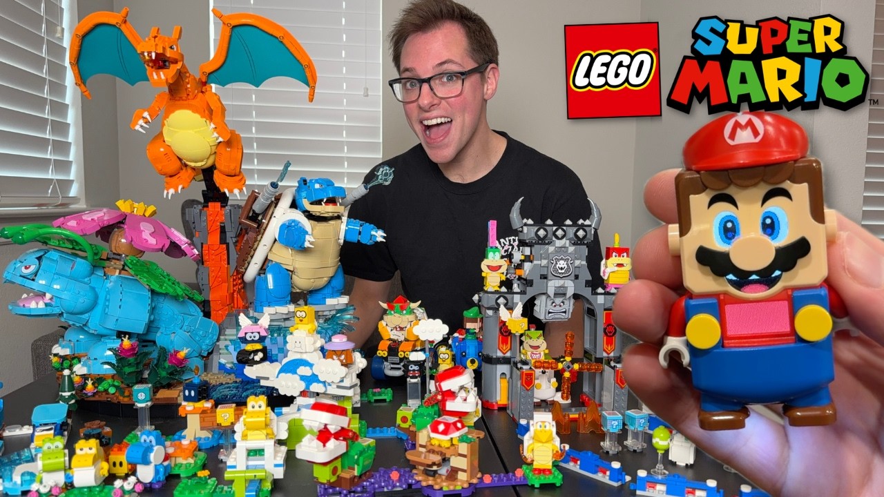 LEGO Марио против LEGO Покемонов Венусаура, Чаризарда и Бластойза! Пользовательский уровень LEGO ...