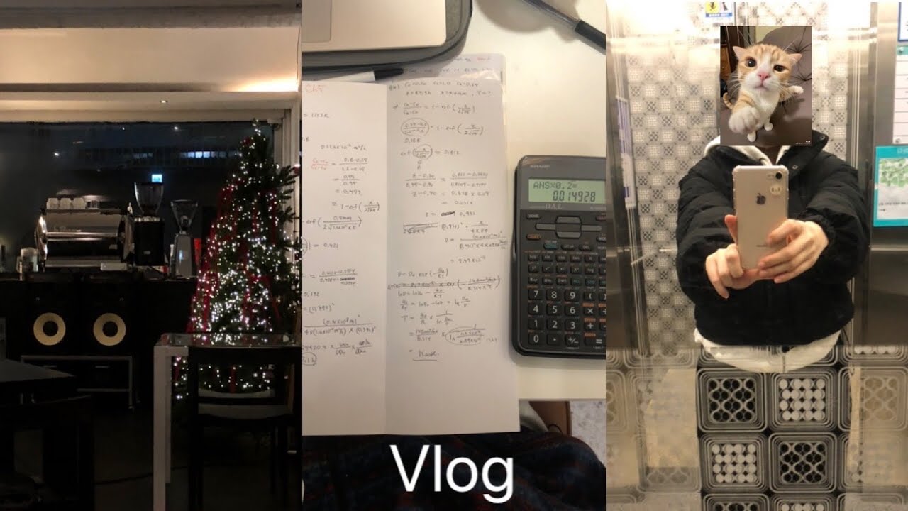 Vlog. 대학생 시험기간 브이로그 | 스카-집 무한반복 .. | 두쫀쿠에 홀리다 ••*