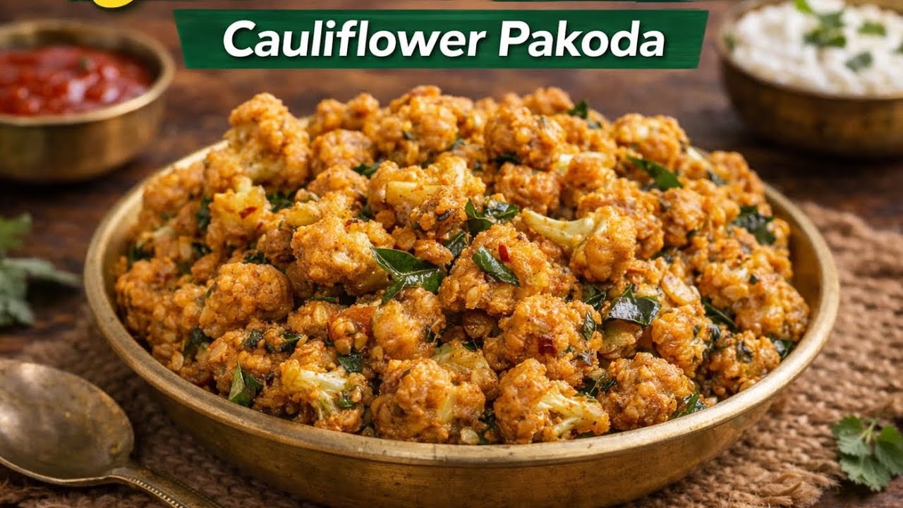 Golden Cauliflower Pakoda | Evening Snack