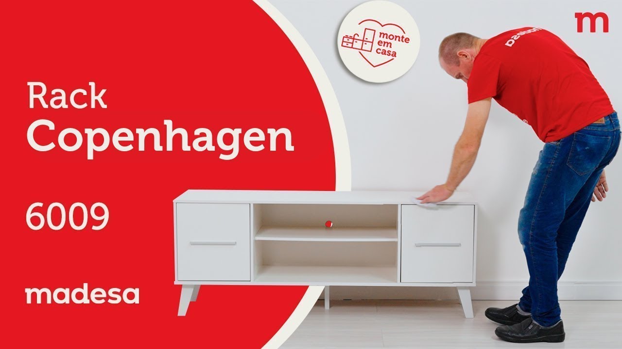Montagem Rack Copenhaguen 6009 | Madesa móveis