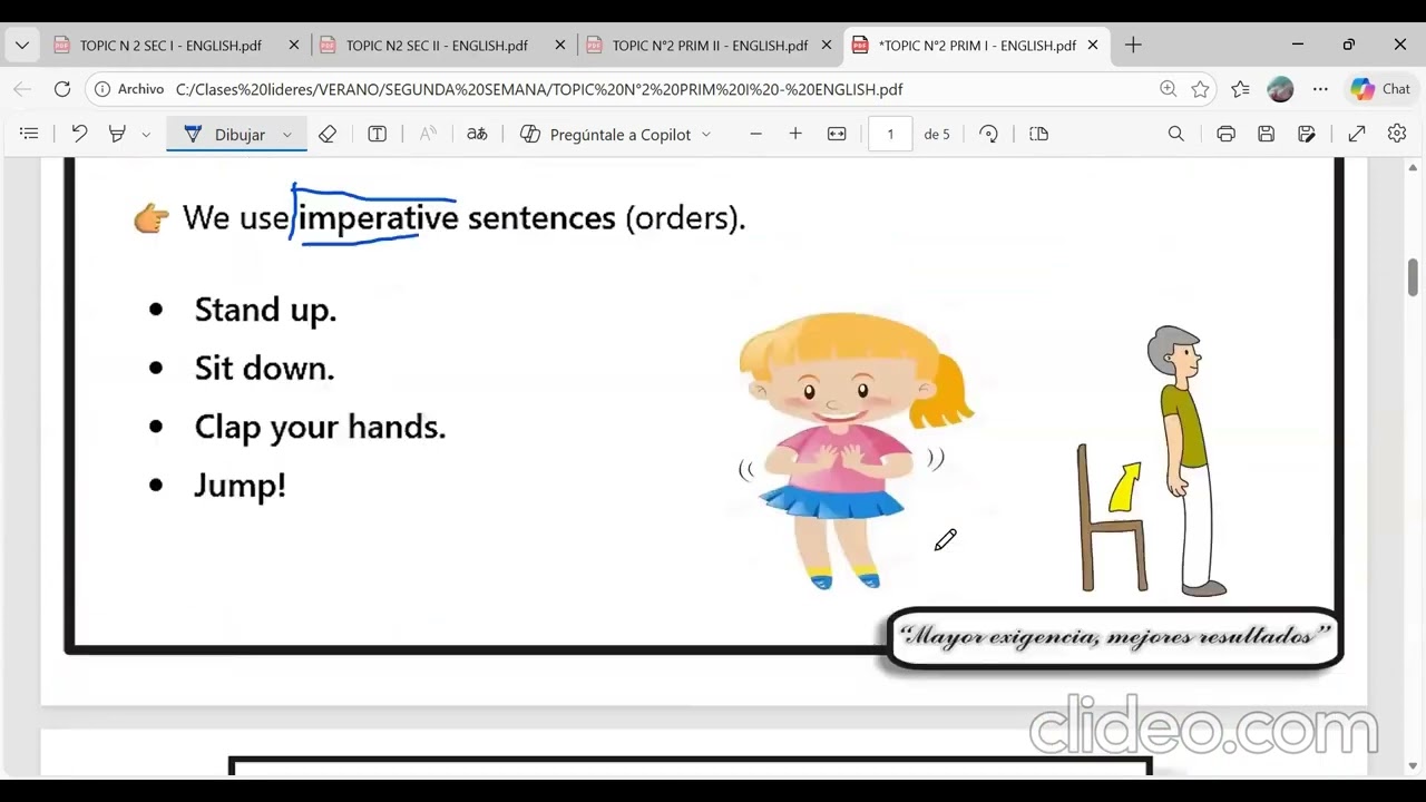 PRIM I - ENGLISH CLASS