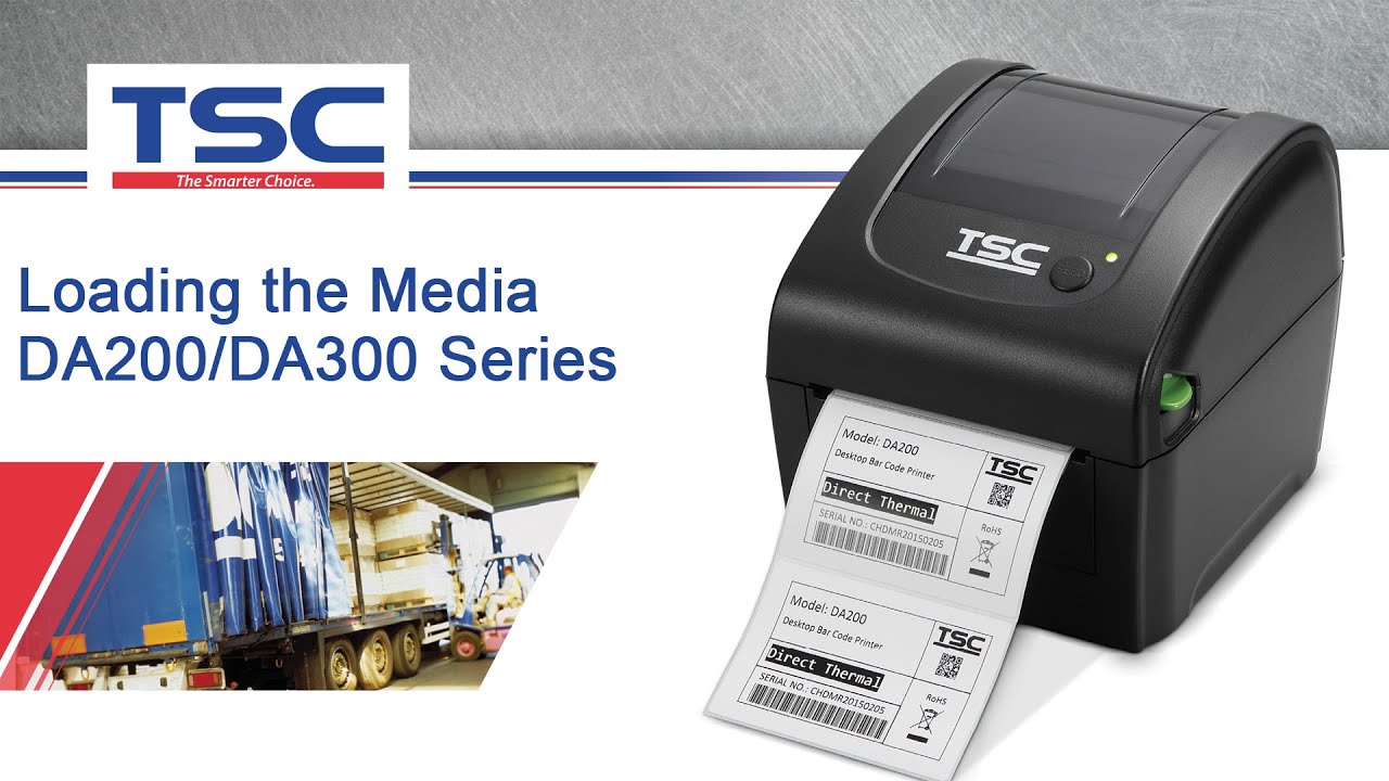 Încărcare consumabile TSC DA200, DA300 / Loading the media TSC DA200, DA300 - ADPOS.ro