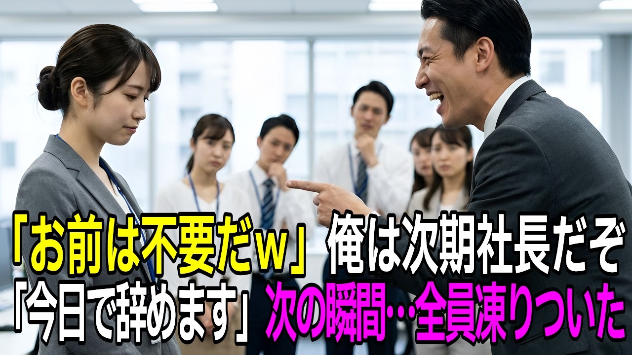 「お前が辞めても誰も困らないｗ」「俺は次期社長だぞ」と部長に罵倒された派遣OL→「今日で辞めます」その瞬間、全員が凍りついた【感動する話】【朗読】