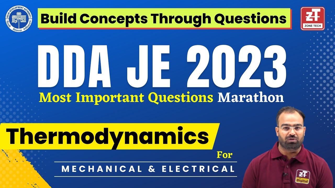 DDA JE Marathon for Thermodynamics || Questions for Mechanical & Electrical || BCTQ ZONE TECH
