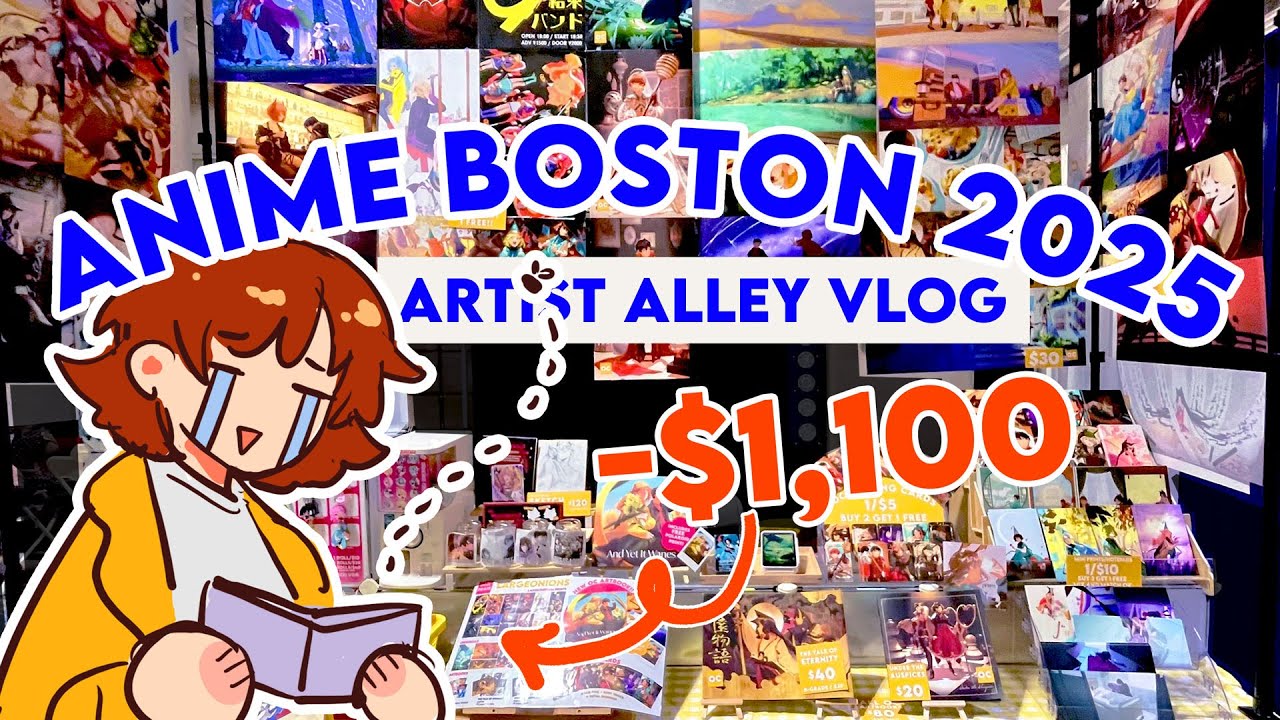 My Most Expensive Artist Table | Anime Boston 2025 | Artist Alley Vlog