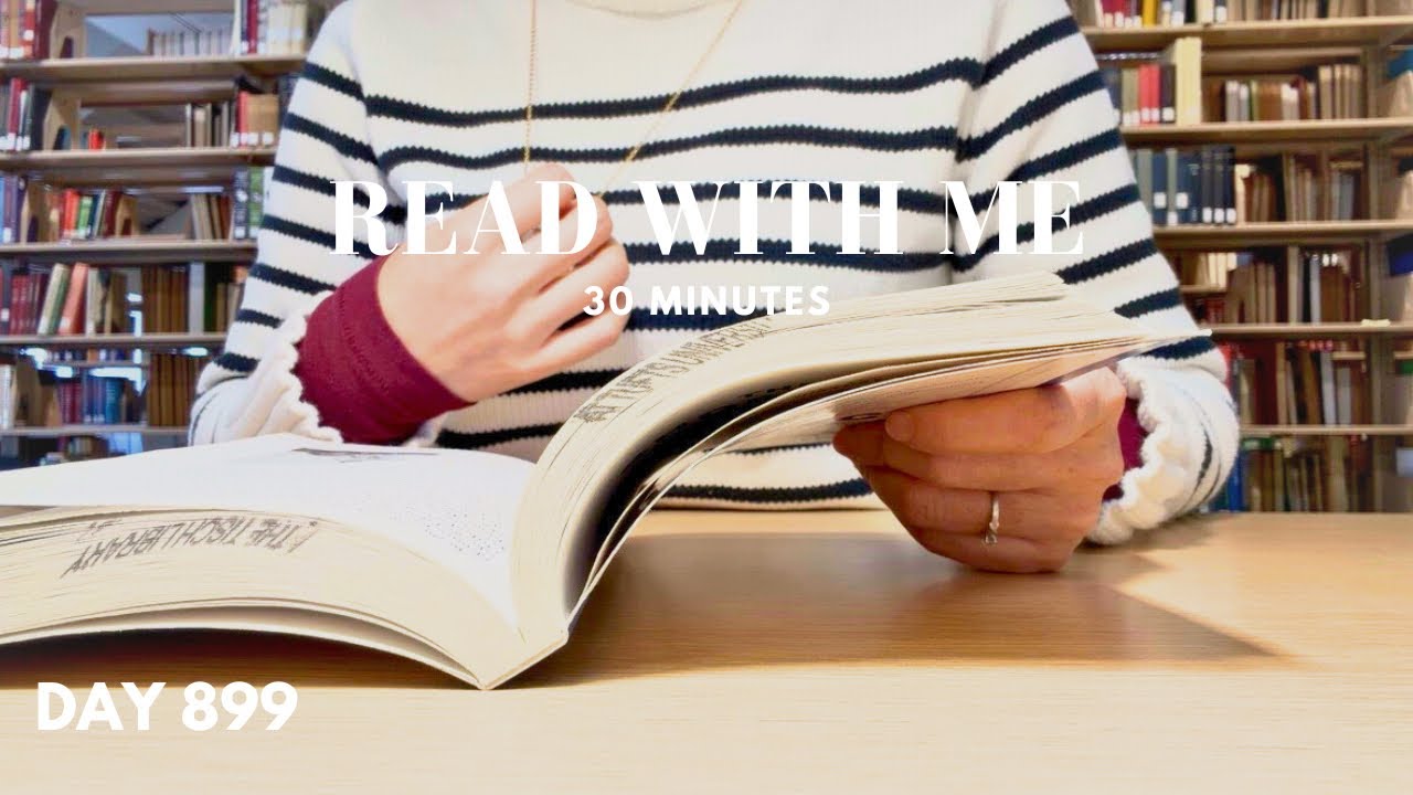 Study With Me | 30 Minutes Library Reading Session 📚 Day 899