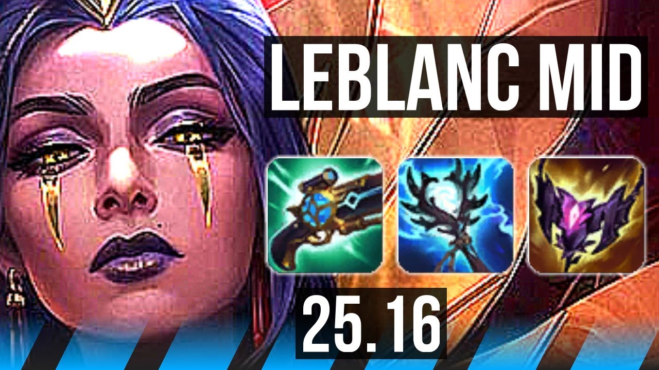 LEBLANC vs GANGPLANK (MID) | 8 solo kills, 51k DMG, Legendary | KR Master | 25.16