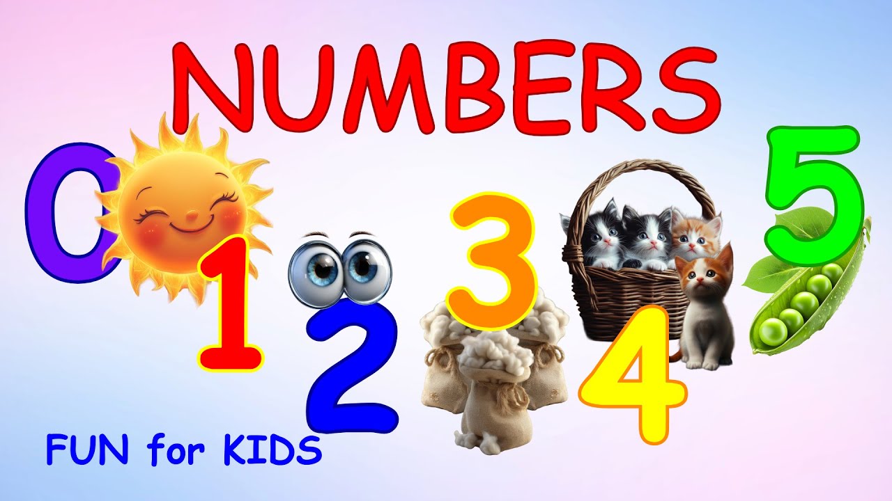 Learn Numbers 0–5 | Gentle Counting Video for Kids | Bright Visuals & Calm Voice