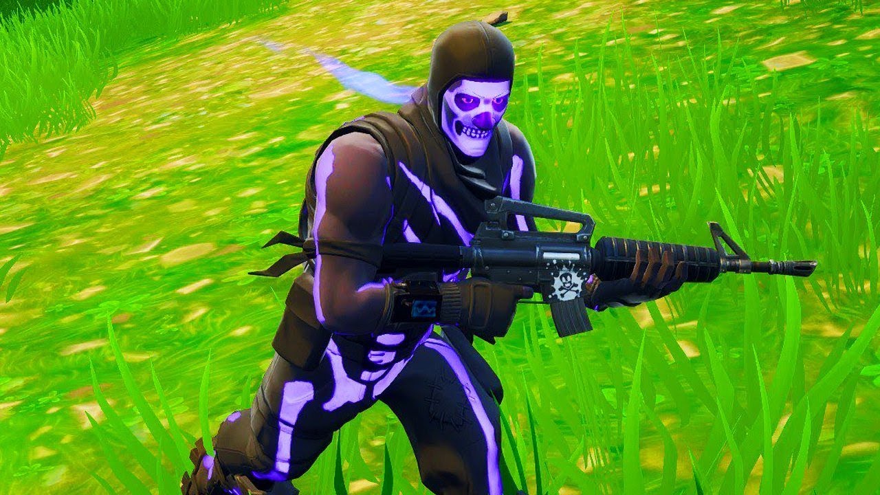 NEW PURPLE SKULL TROOPER GAMEPLAY....*SECRET* (Fortnite Purple Glow Skull Trooper)