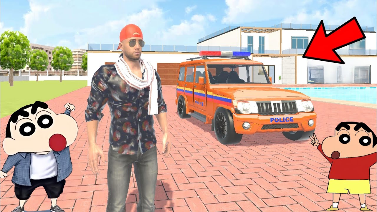 ME, SHINCHAN AND PINCHAN STEALING GOLDEN POLICE CAR 😯 IN INDIAN THEFT AUTO