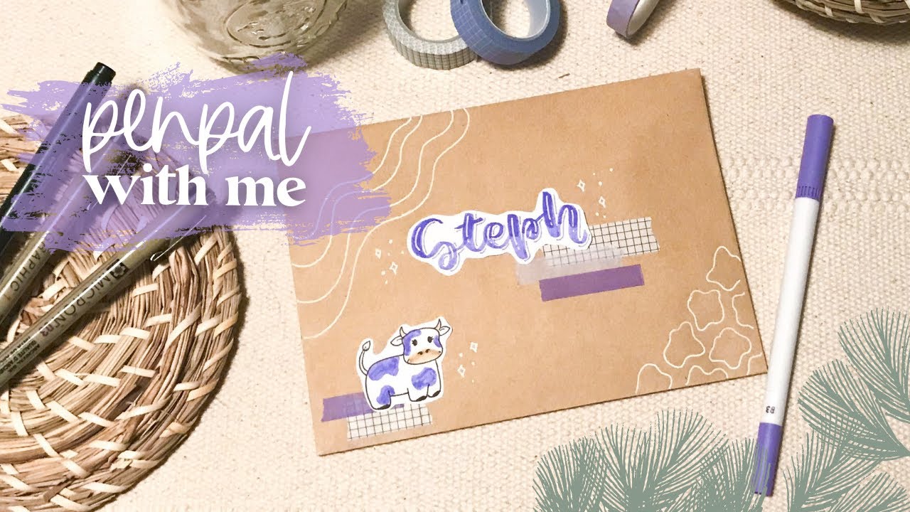 PenPal With Me | Purple Pen Pal Letter | DIY Penpal Goodies | How to PenPal | Dear Stephanie | TIJN