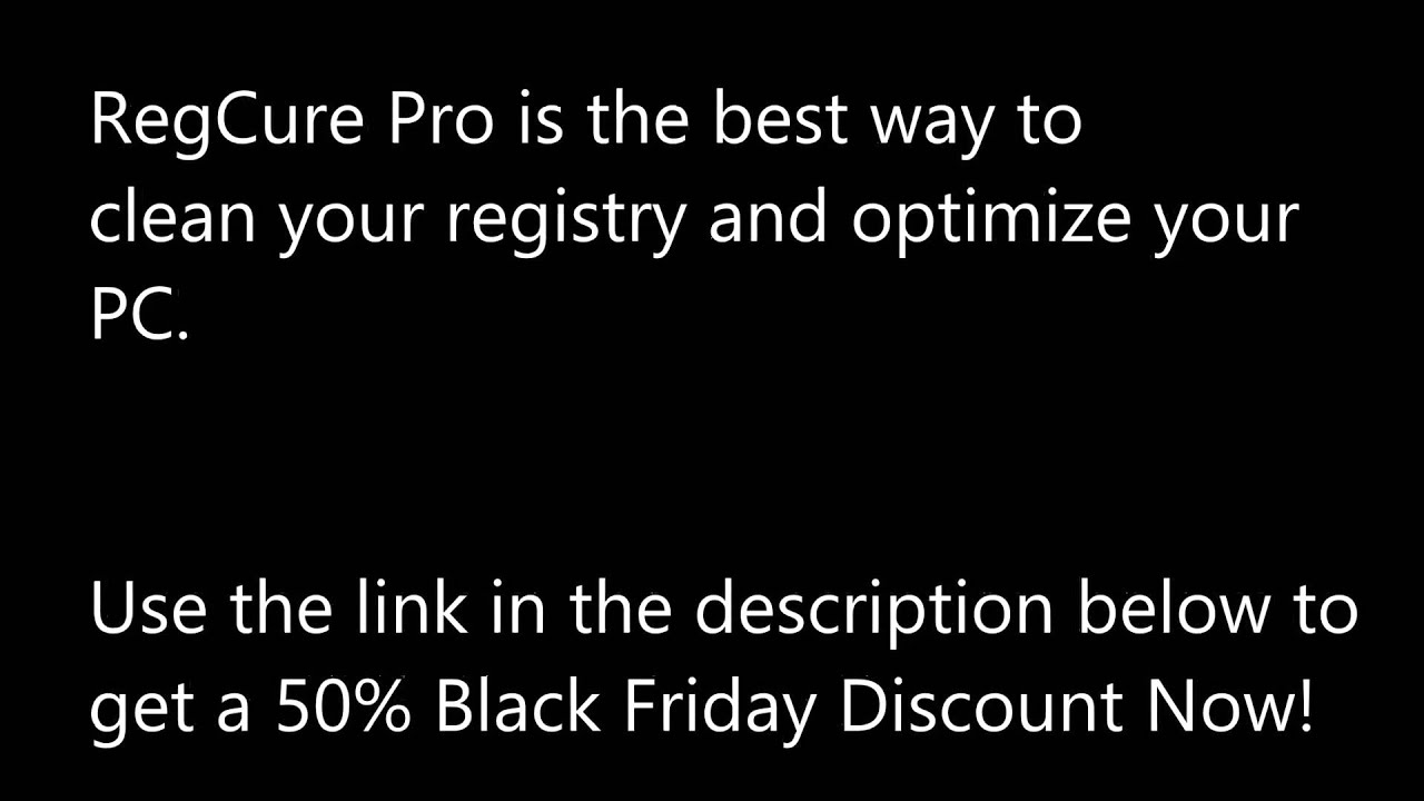 ParetoLogic RegCure Pro Black Friday 50% OFF DEAL