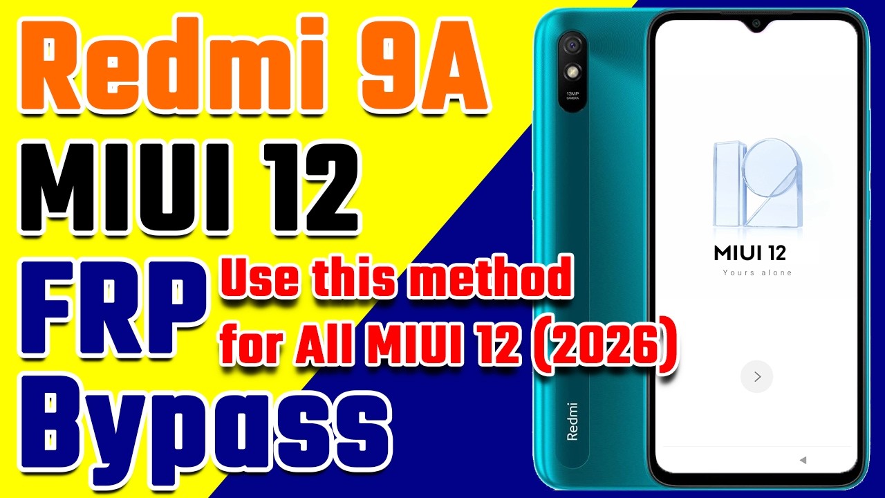 Redmi 9A MIUI 12 FRP Bypass [ For All MIUI 12 FRP Bypass 2026 ] 100% working New Method #frp #redmi