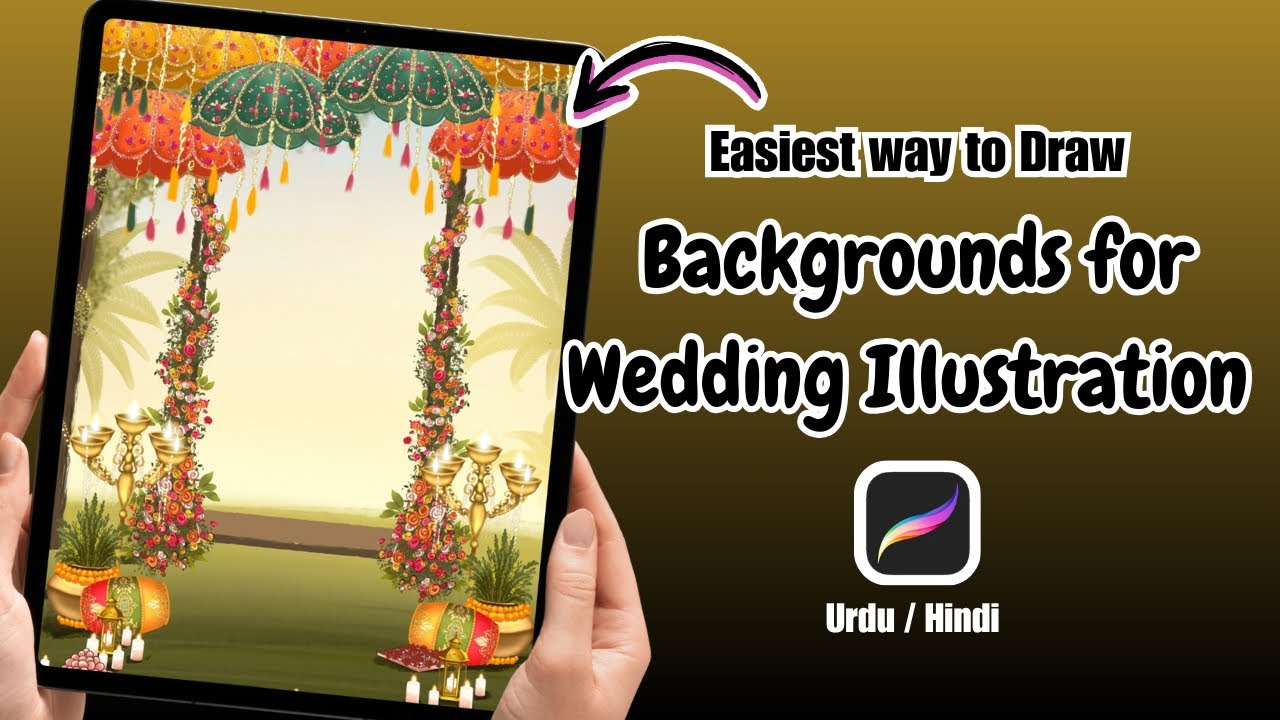 Wedding illustration tutorial in procreate #procreatetutorial  😍  #weddinginvitation
