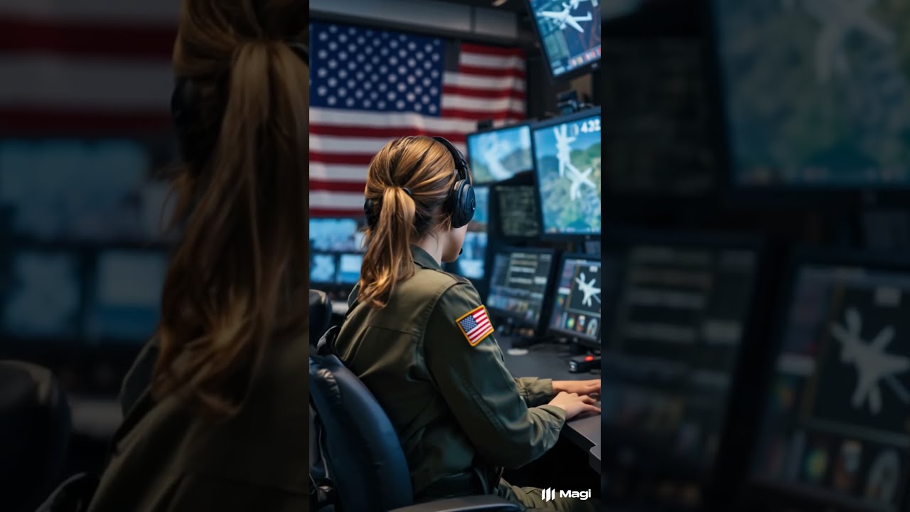 American Female Drone Pilot &ndash; Precision and Power in Modern Warfare!#shorts #army #ai #military